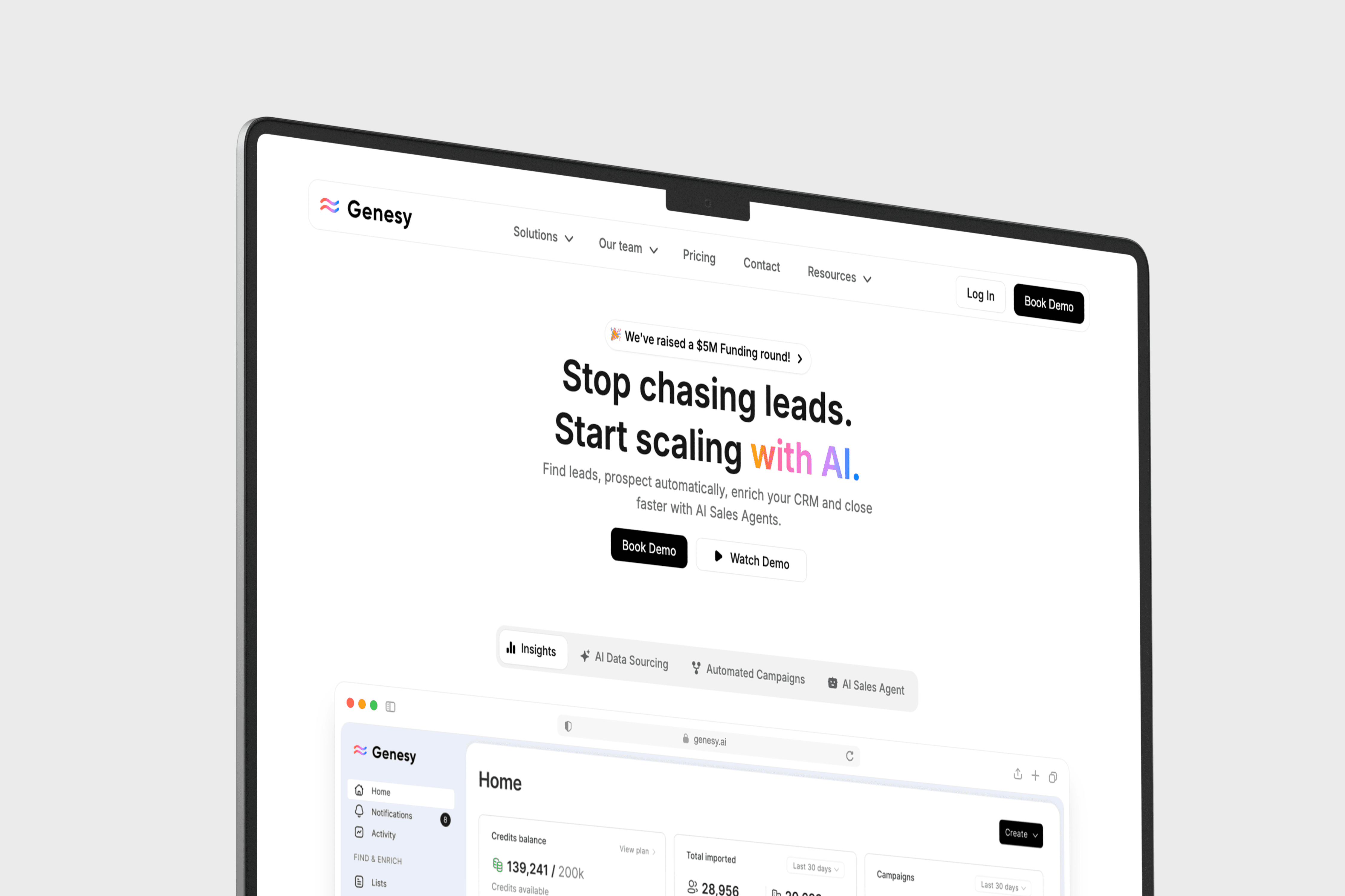 Web de Genesy diseñada por Pleya Studio