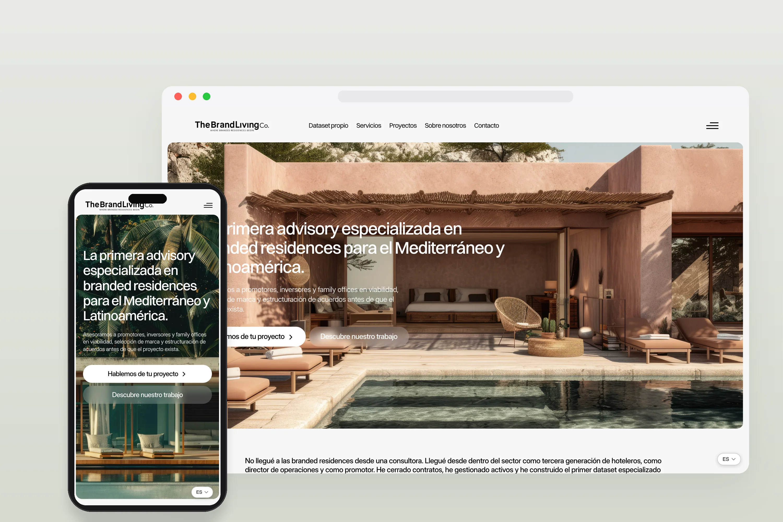 Web de The Brand Living